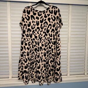 Lularoe Leopard Print Tiered Dress